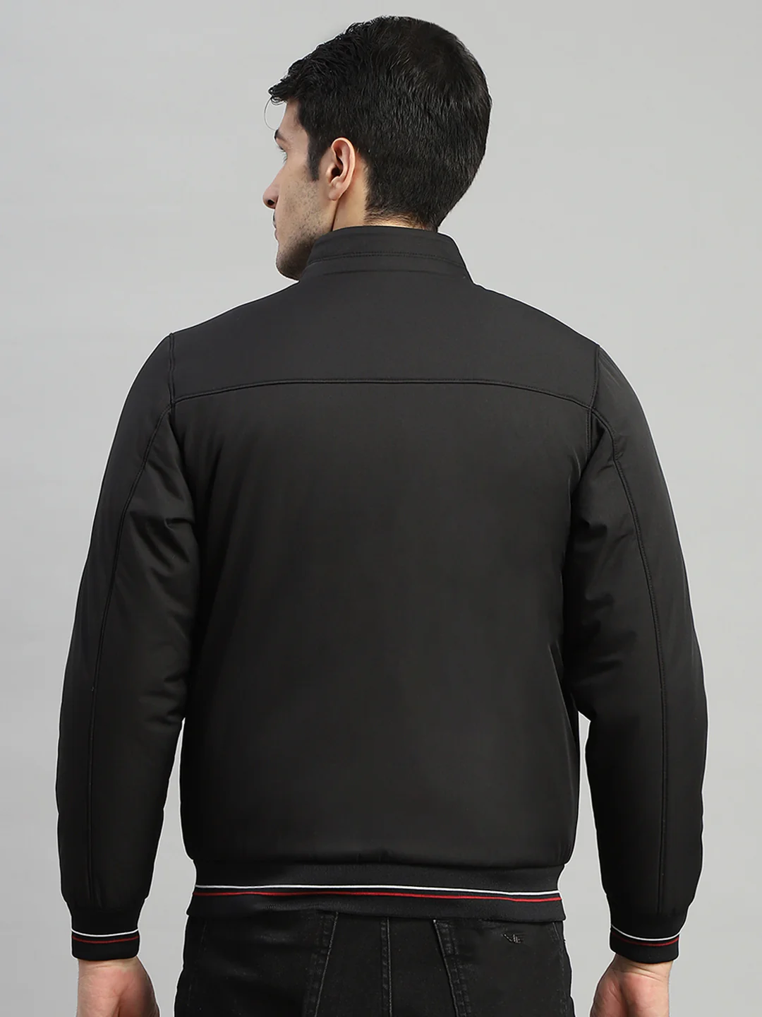 Rock.it Men Black Solid Mock Neck Full Sleeve Jacket - Image 5