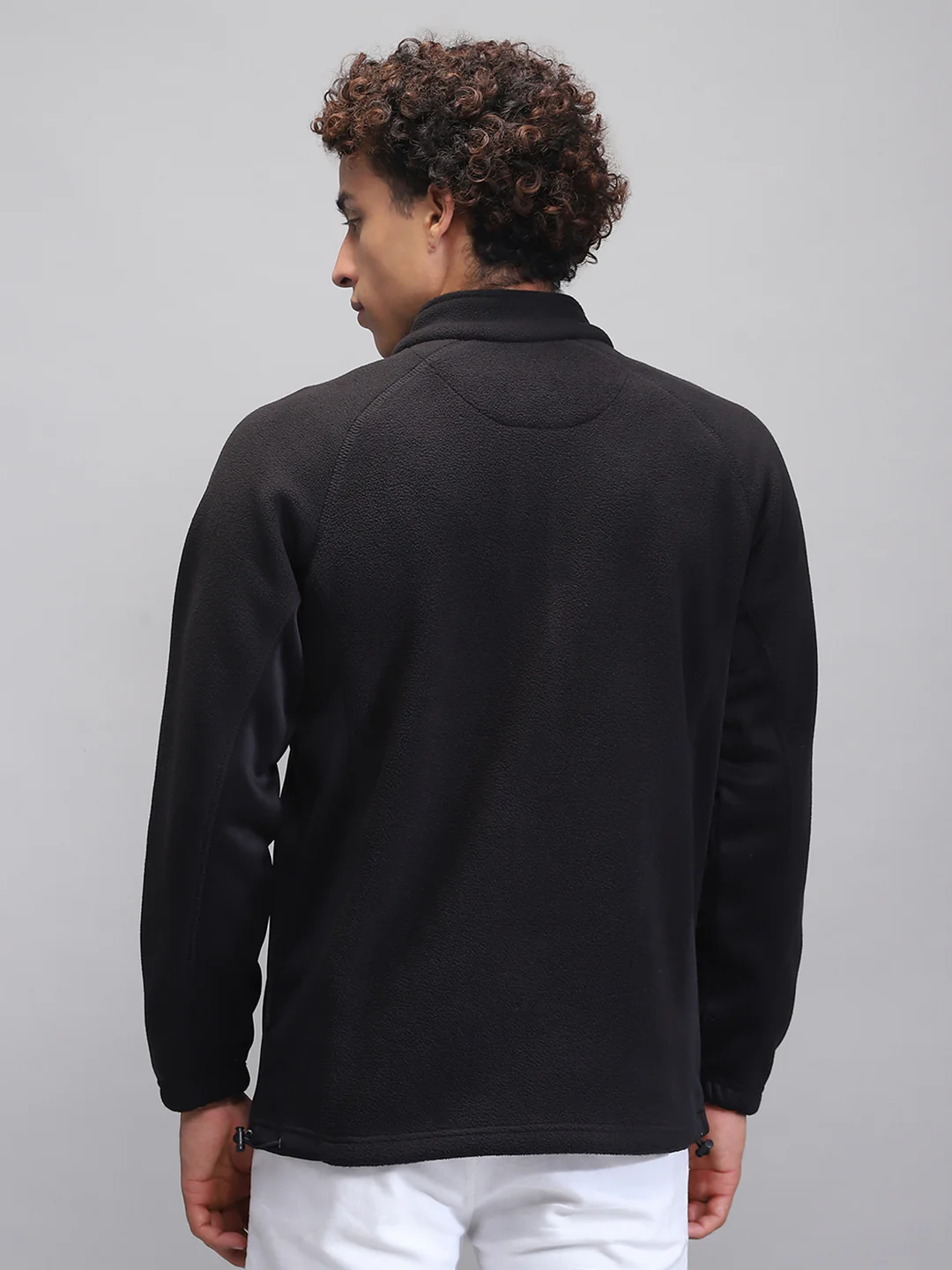 Rock.it Men Black Solid Mock Neck Full Sleeve Sweatshirt - Image 5