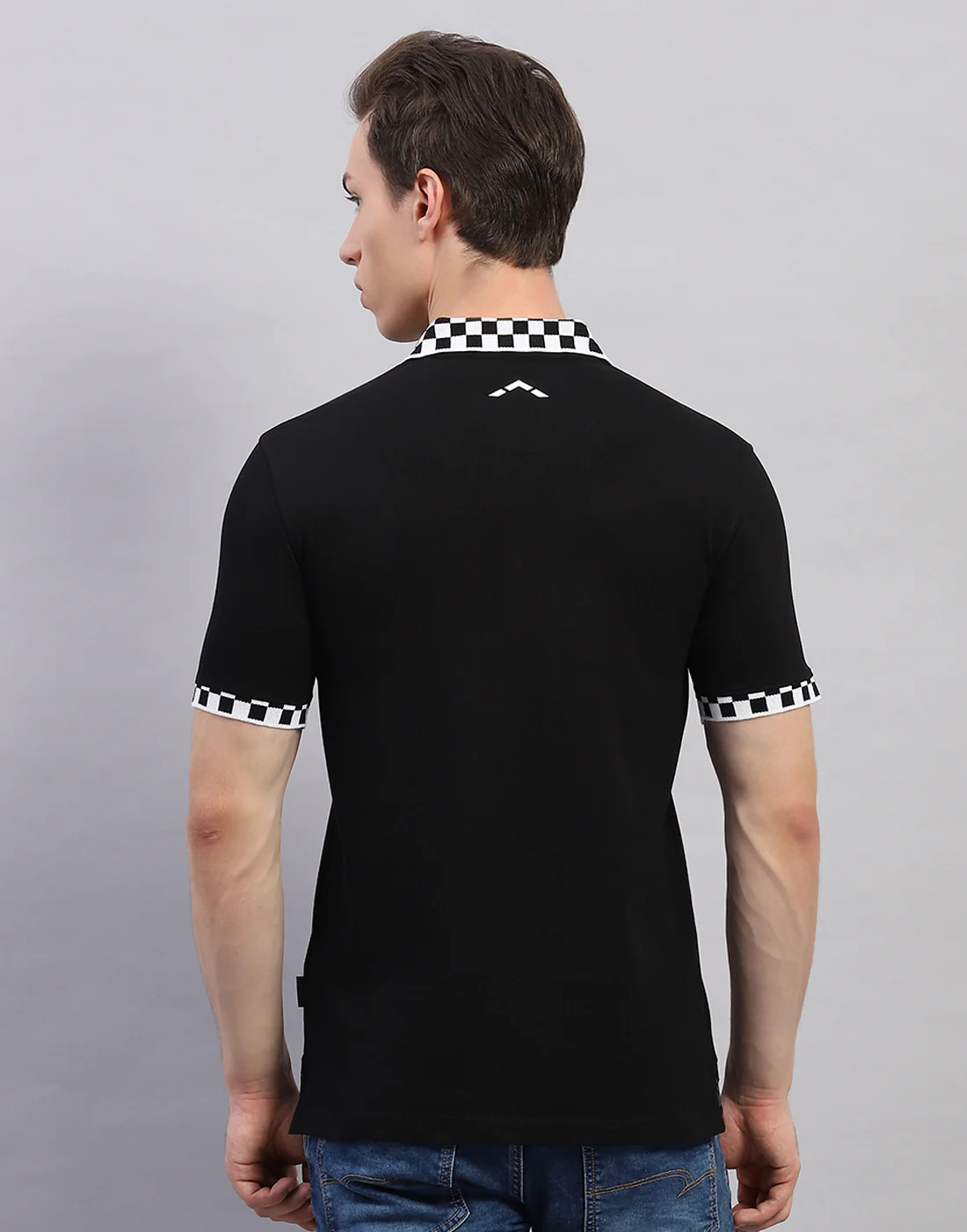 Rock.it Men Black Solid Polo Collar Half Sleeve T-Shirt - Image 5