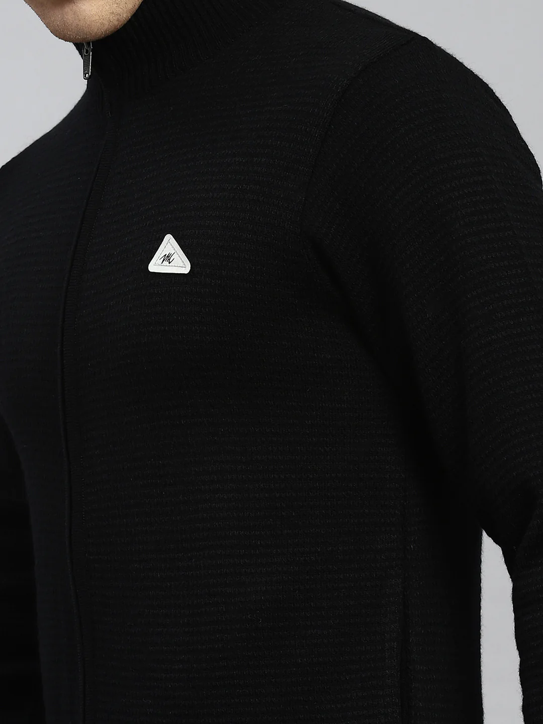 Men Black Solid Pullover - Image 6