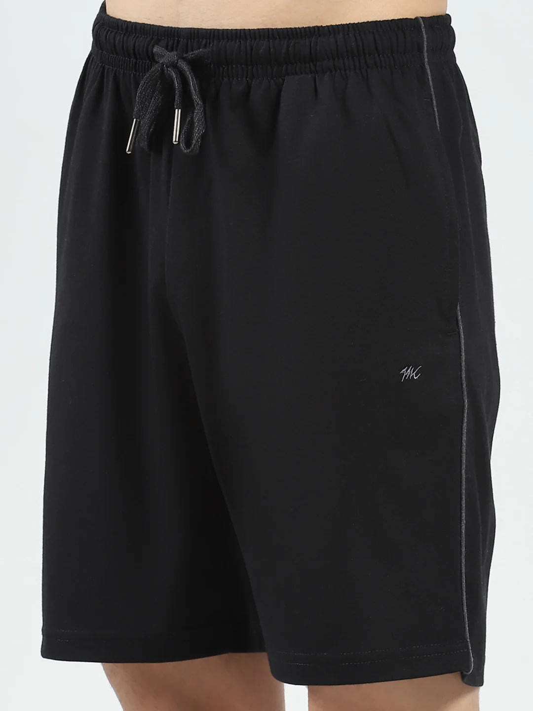 Men Black Solid Regular Fit Bermuda - Image 6