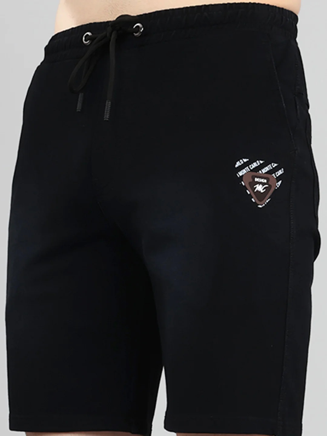 Men Black Solid Regular Fit Bermuda - Image 5