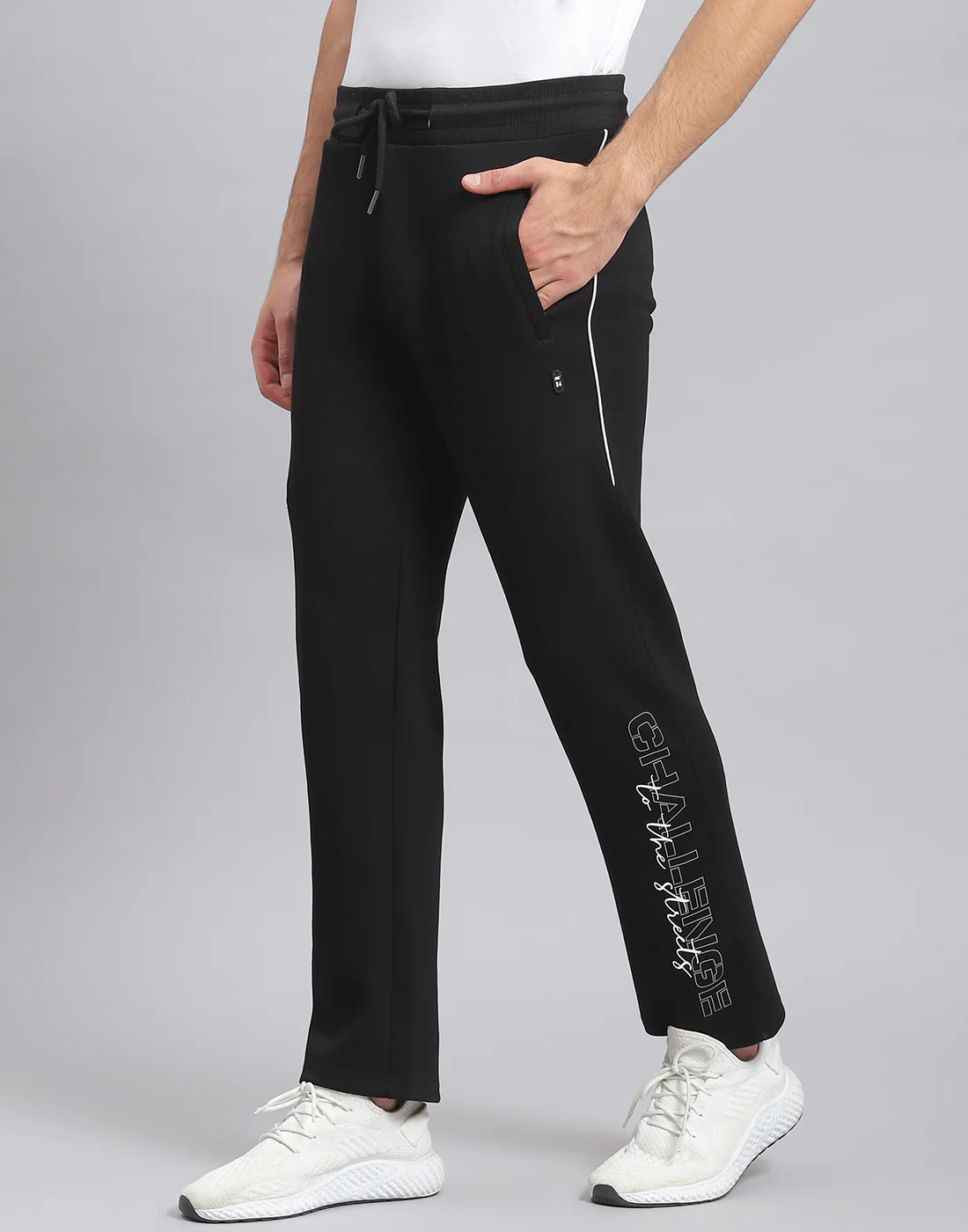 Men Black Solid Regular Fit Winter Lower - Image 3
