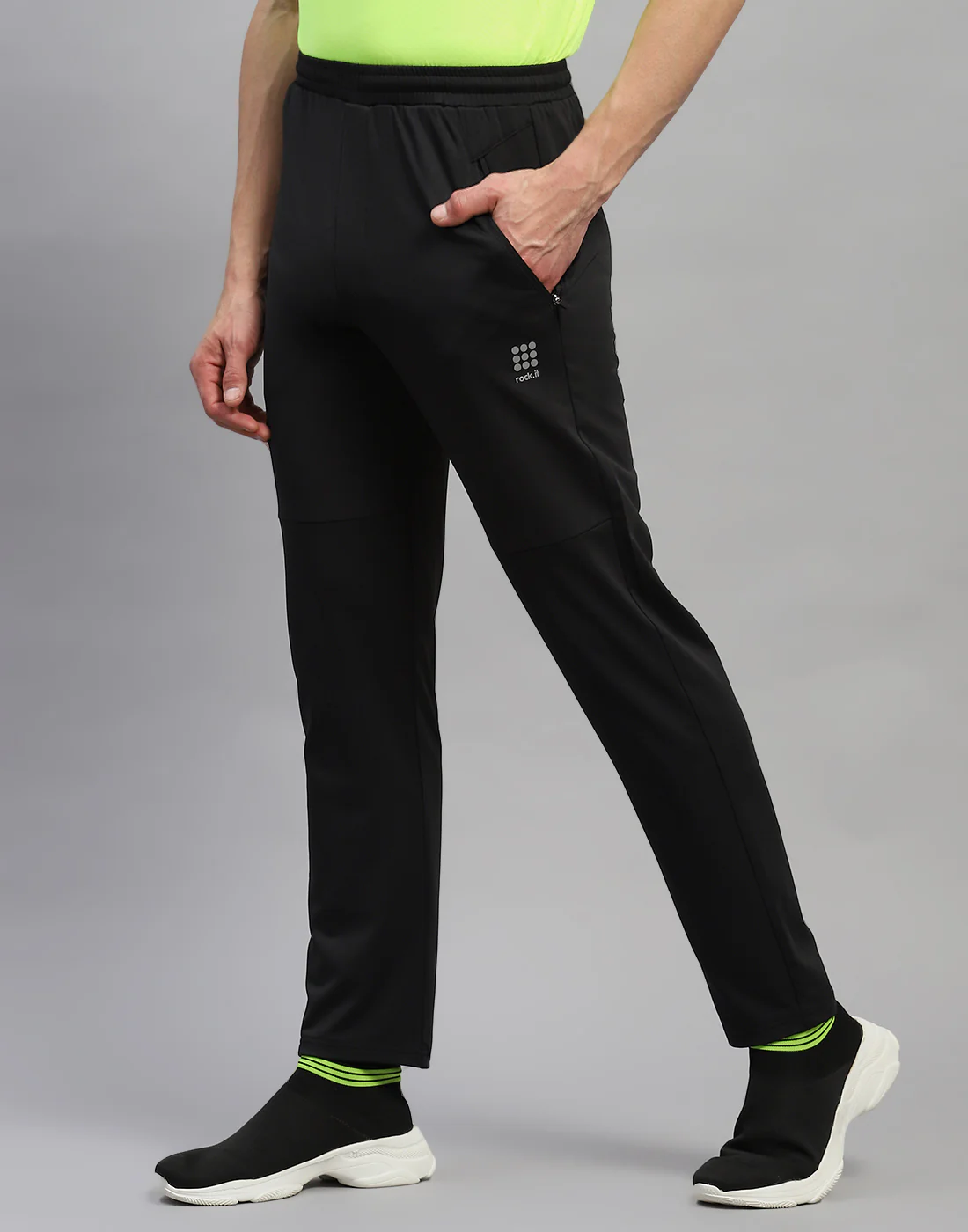 Rock.it Men Black Solid Regular Fit Lower - Image 3