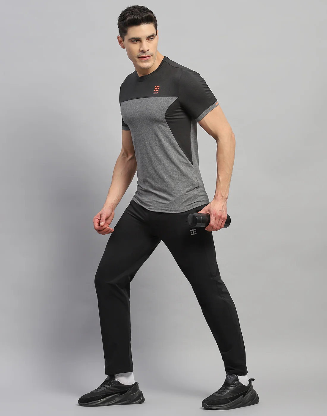 Rock.it Men Black Solid Regular Fit Lower