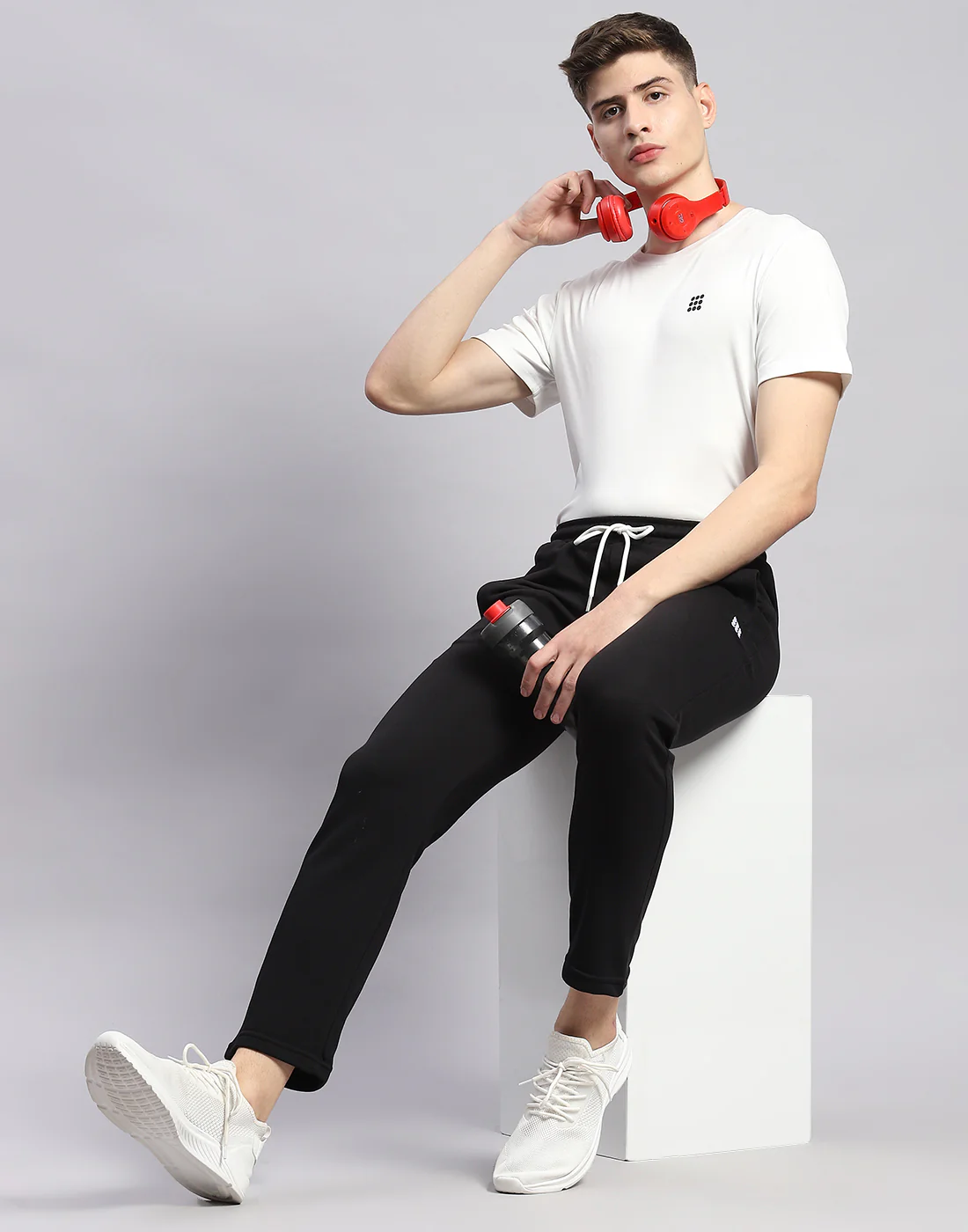 Rock.it Men Black Solid Regular Fit Lower - Image 2
