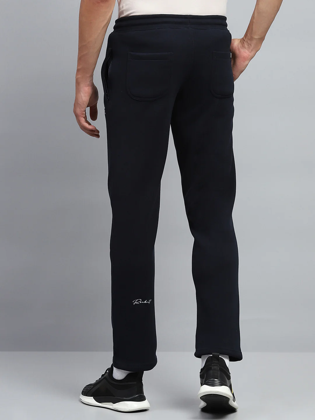 Rock.it Men Black Solid Regular Fit Lower - Image 5