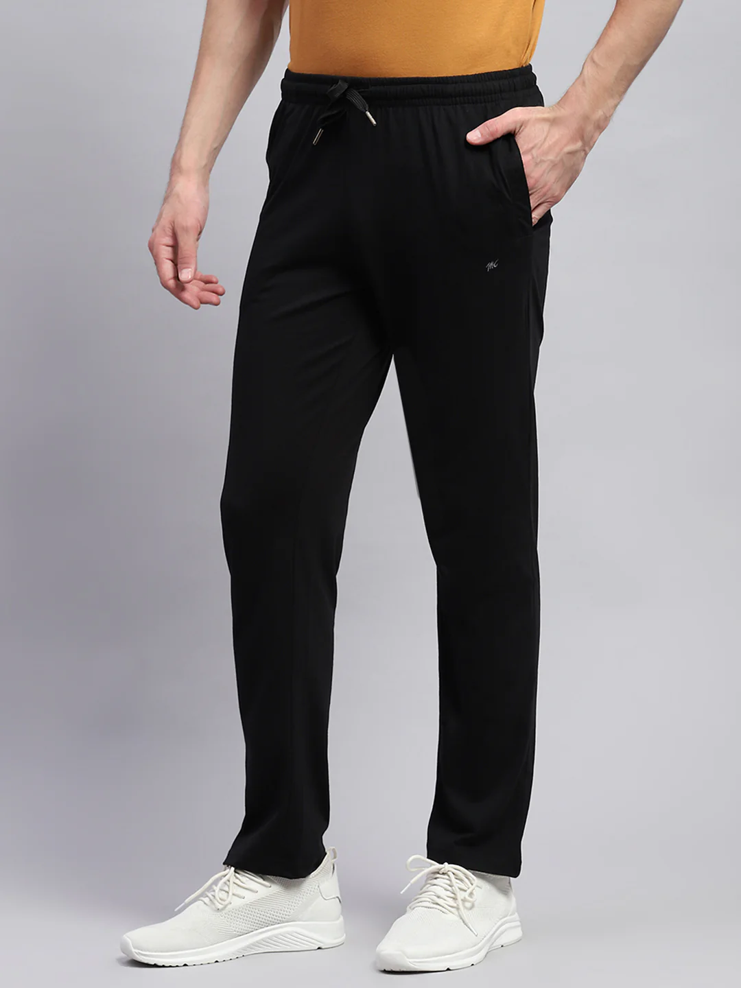 Men Black Solid Regular Fit Lower - Image 3