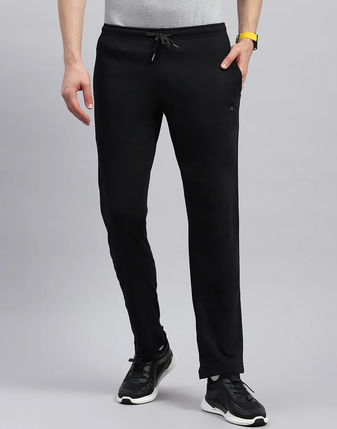 Men Black Solid Regular Fit Lower - Image 2