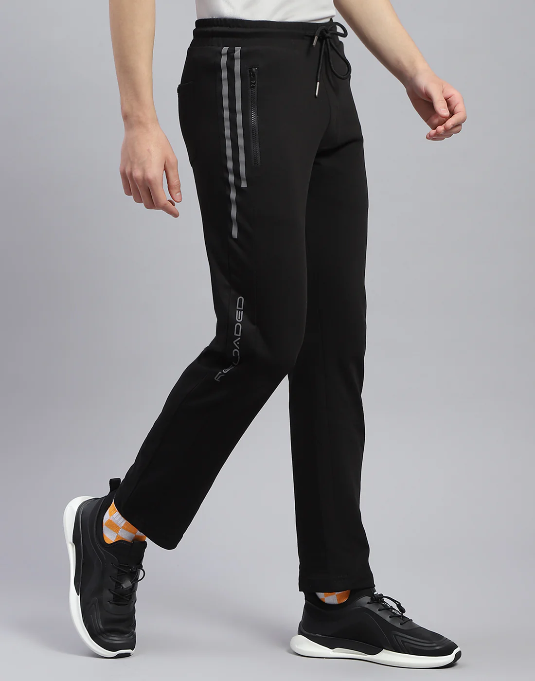 Men Black Solid Regular Fit Lower - Image 5