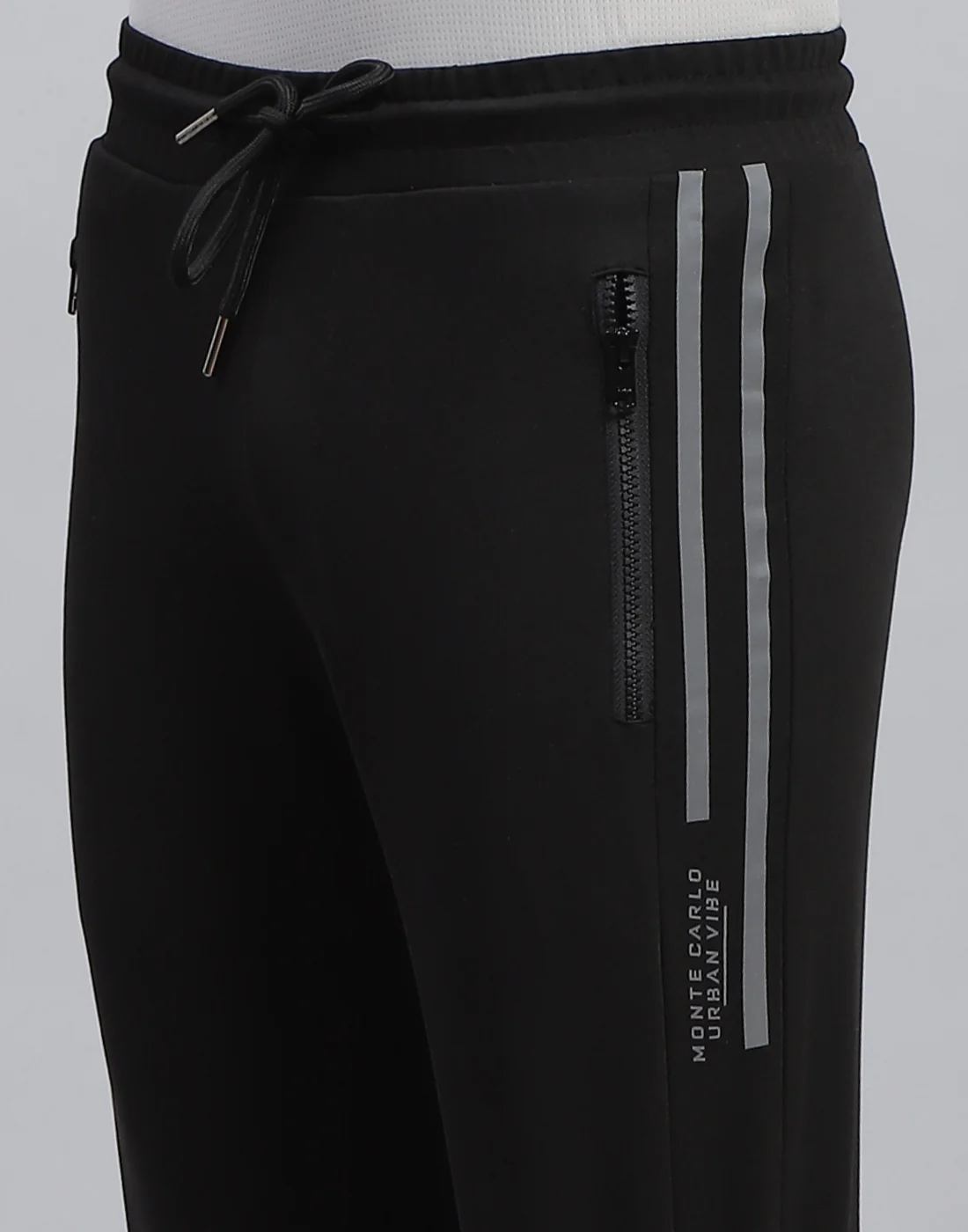 Men Black Solid Regular Fit Lower - Image 7
