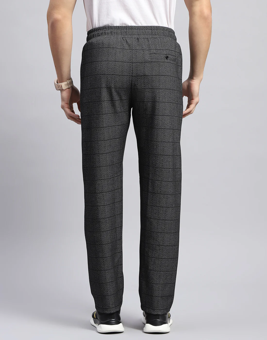 Men Black Solid Regular Fit Lower - Image 5