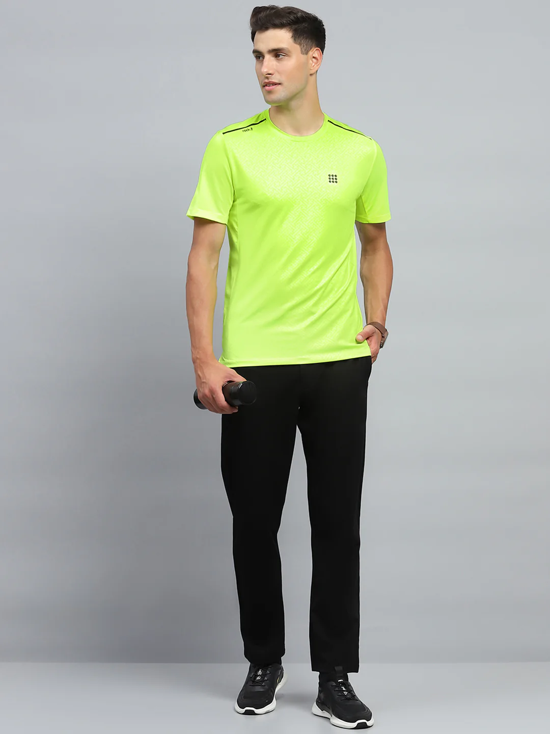 Men Black Solid Regular Fit Lower - Image 2