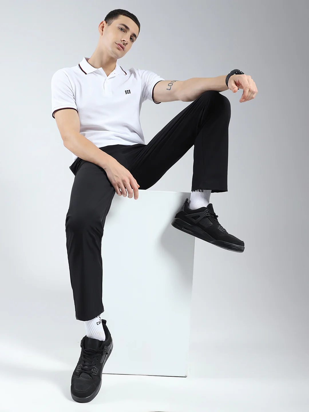 Rock.it Men Black Solid Regular Fit Lower - Image 2