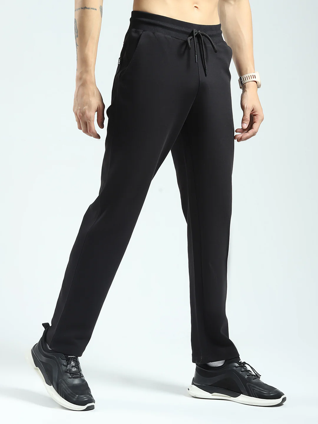 Rock.it Men Black Solid Regular Fit Lower - Image 4