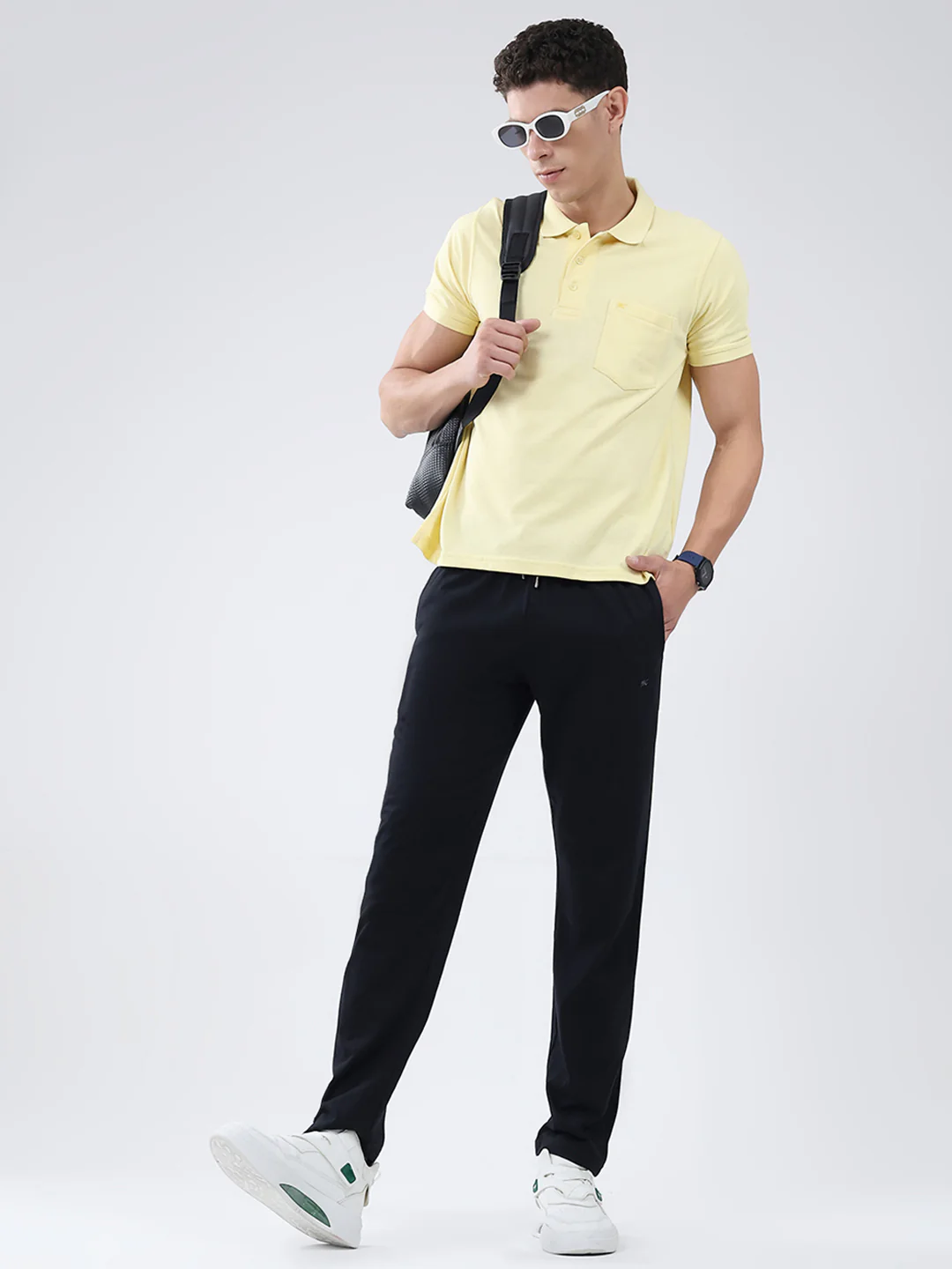 Men Black Solid Regular Fit Lower - Image 2