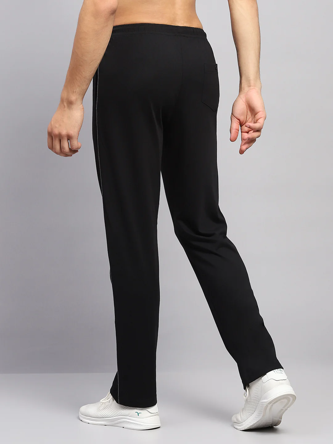 Men Black Solid Regular Fit Lower - Image 5
