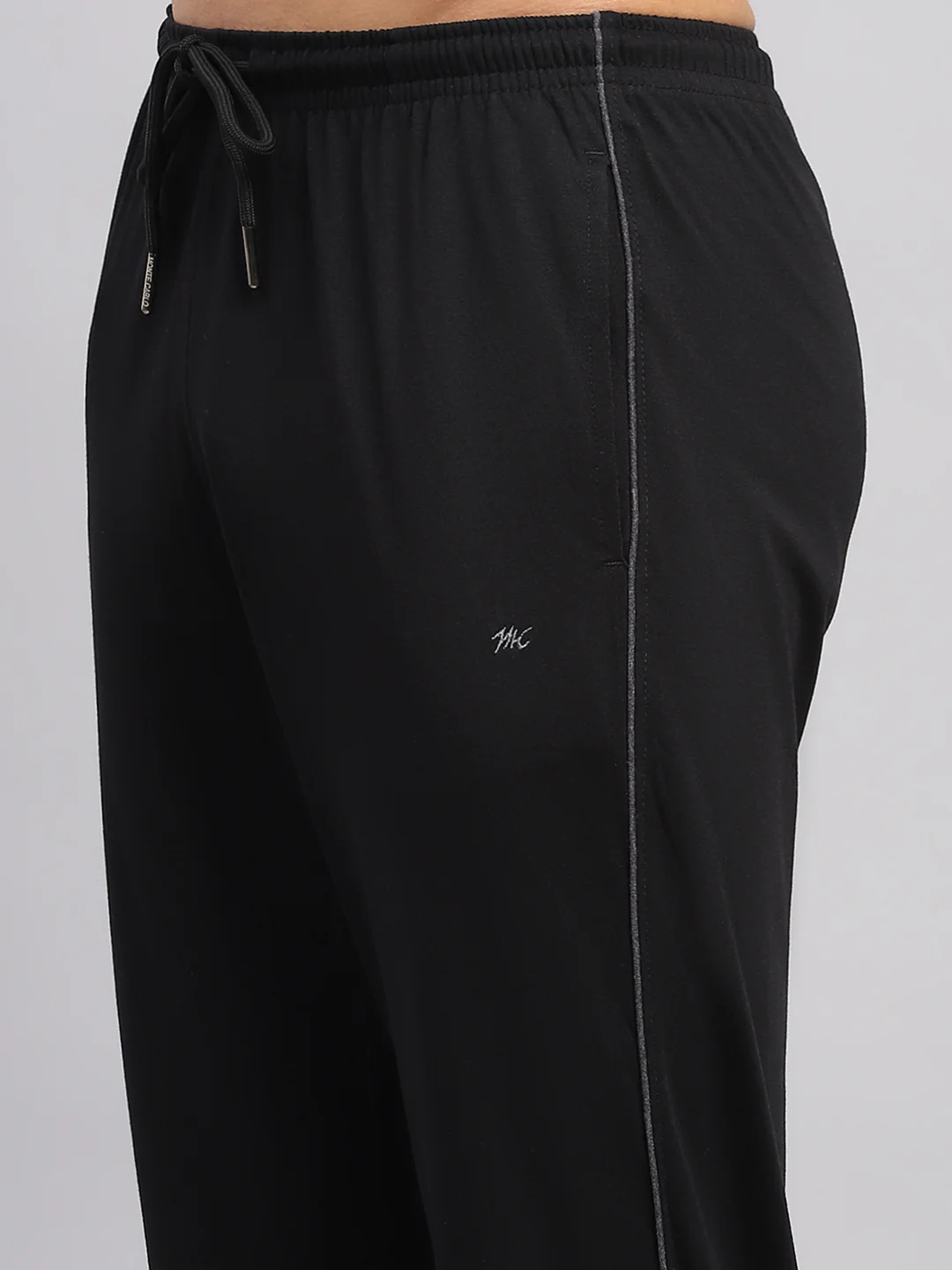 Men Black Solid Regular Fit Lower - Image 6