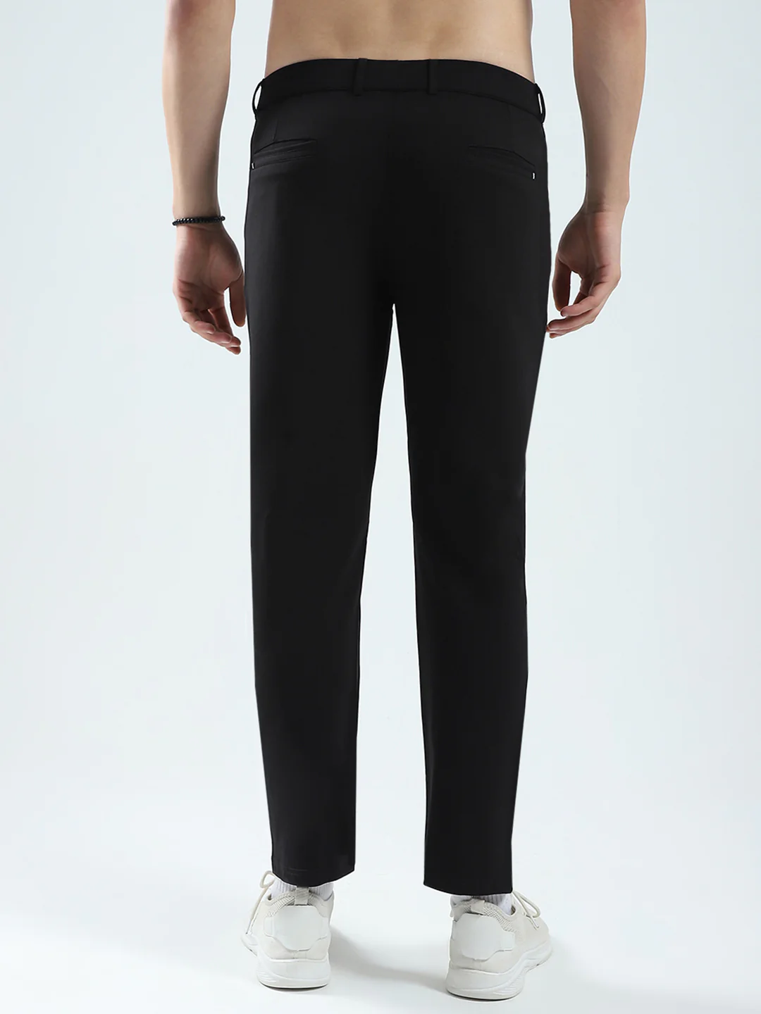 Men Black Solid Regular Fit Lower - Image 5