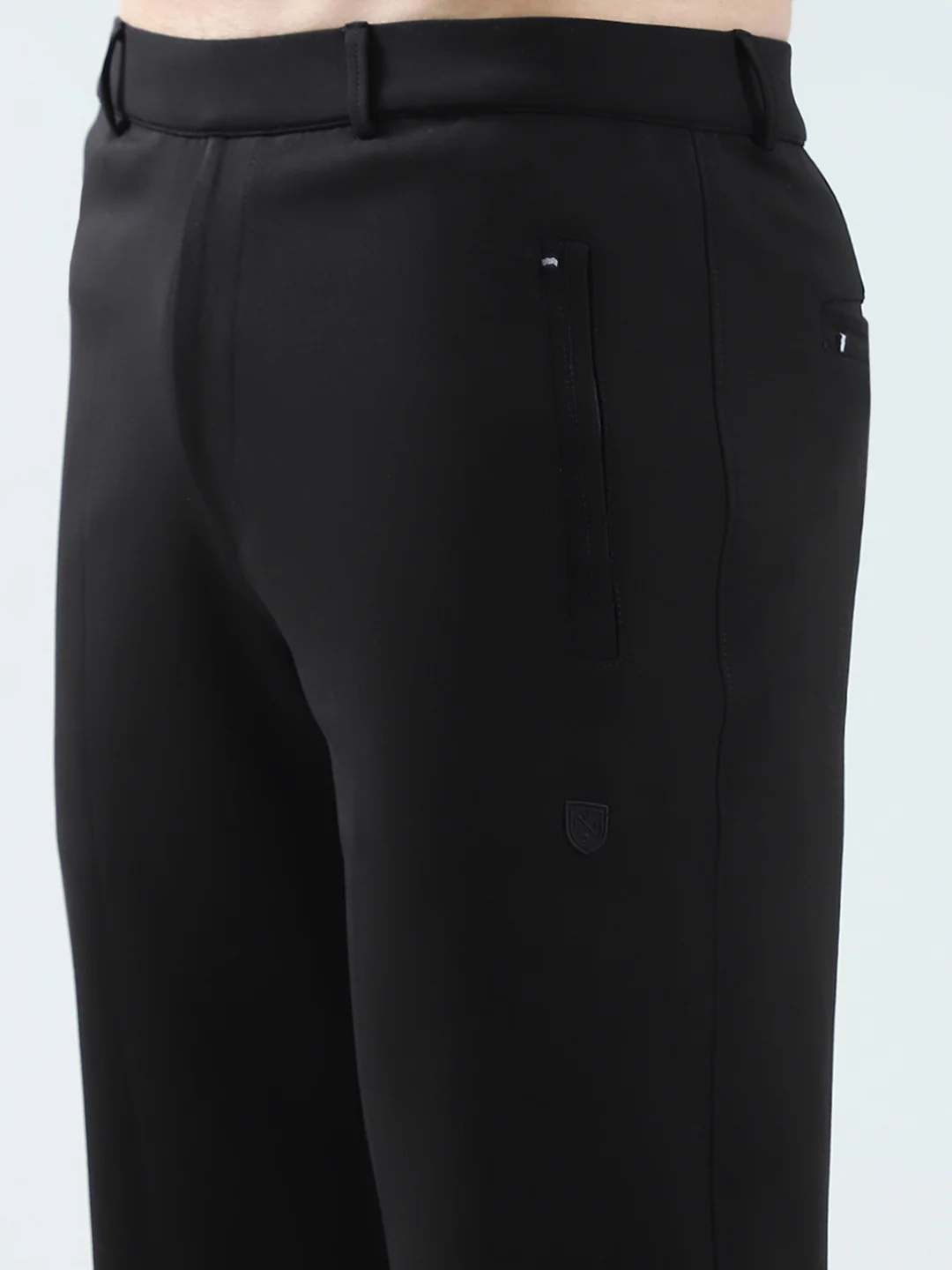 Men Black Solid Regular Fit Lower - Image 6