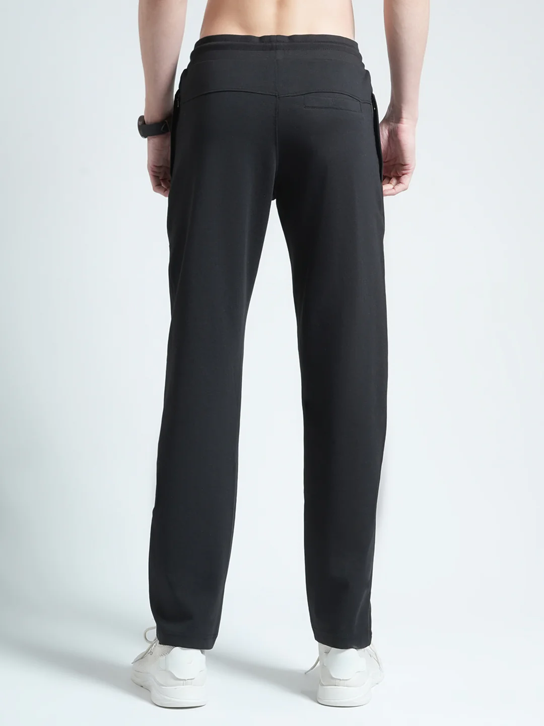 Men Black Solid Regular Fit Lower - Image 5