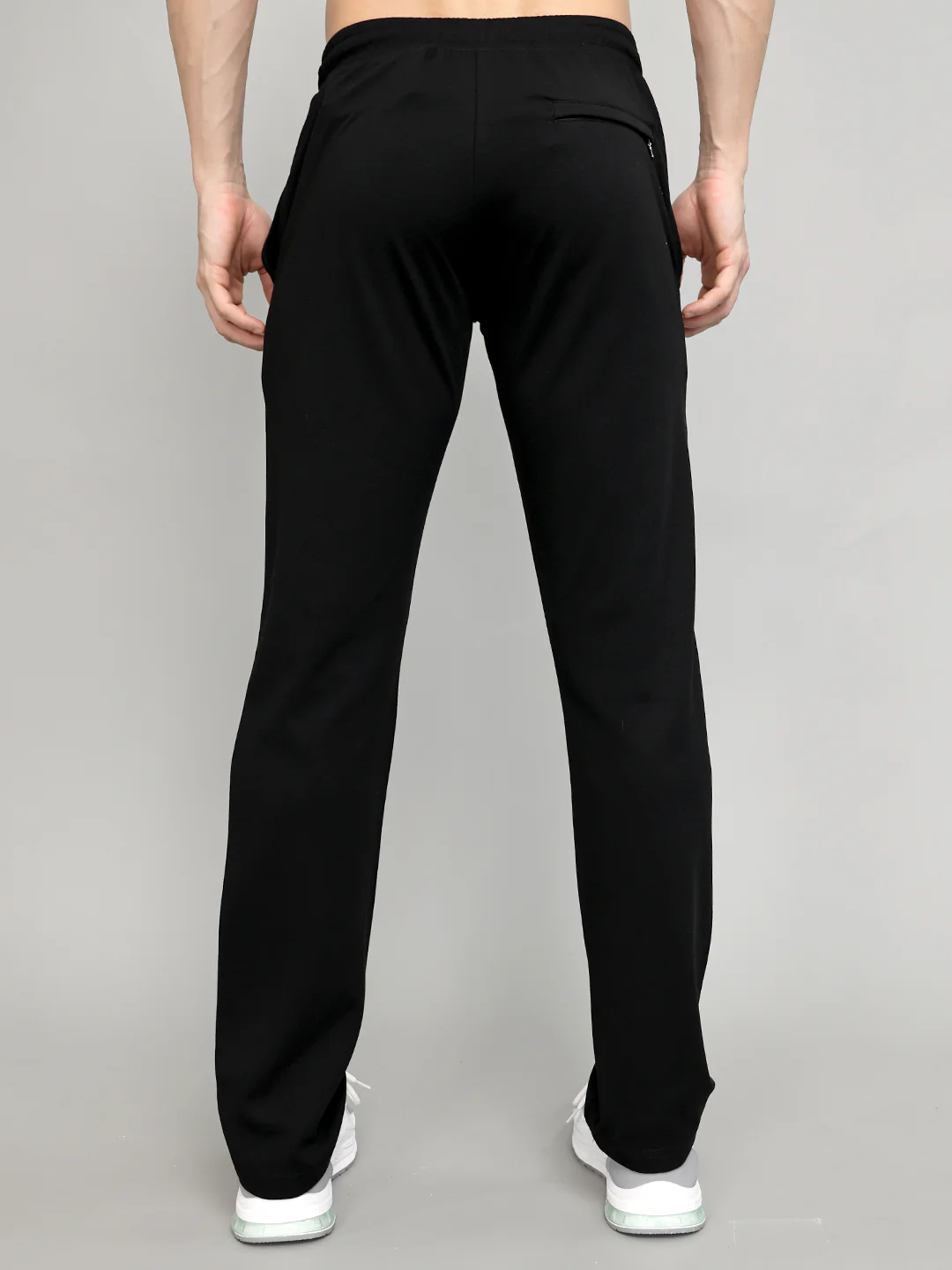 Men Black Solid Regular Fit Lower - Image 5