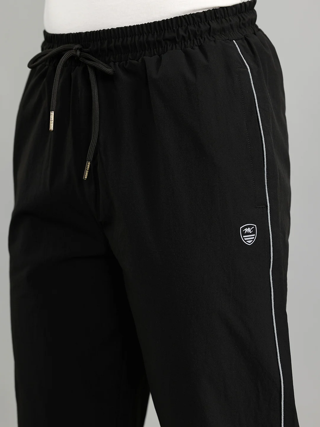 Men Black Solid Regular Fit Lower - Image 5