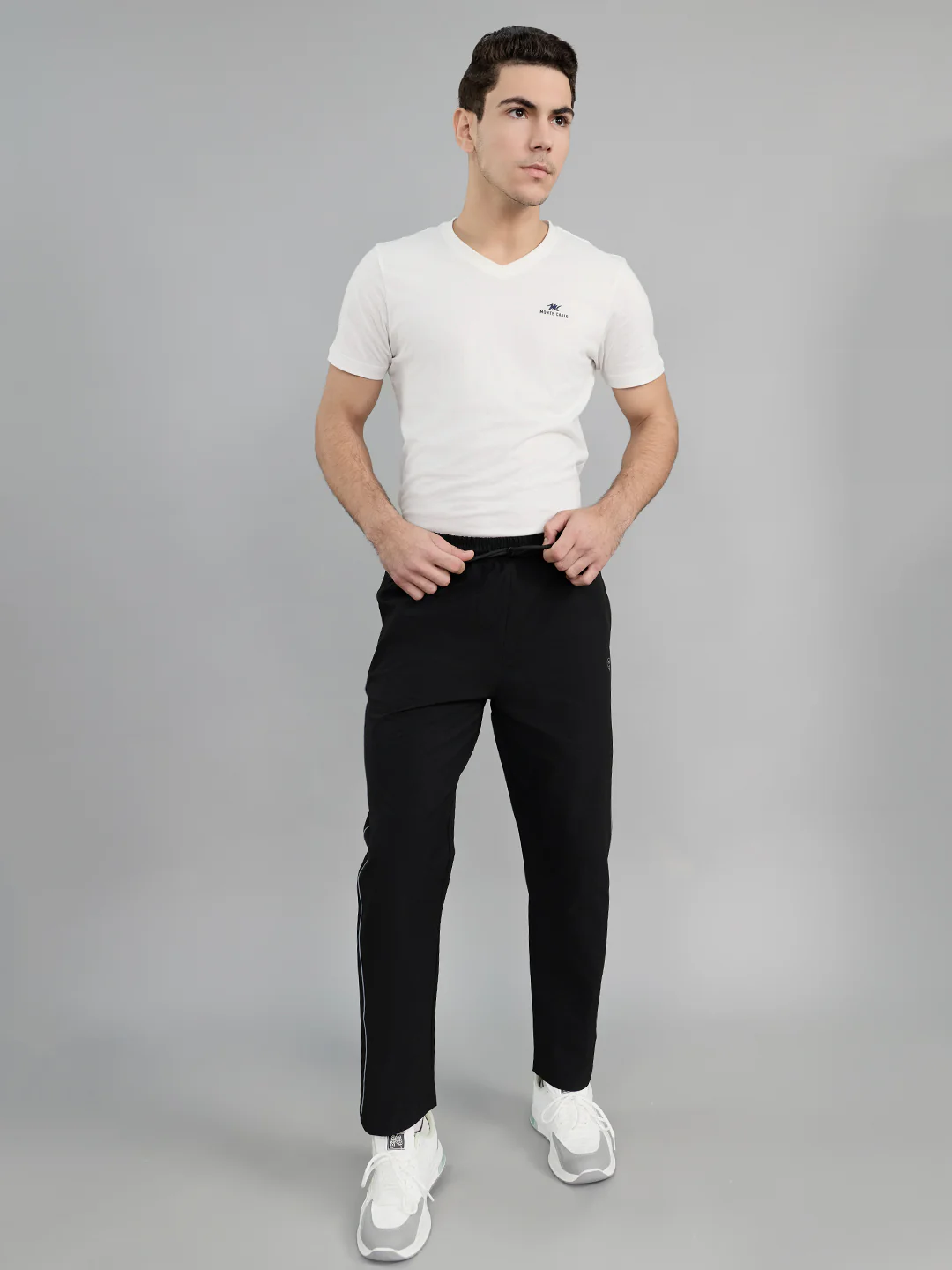 Men Black Solid Regular Fit Lower - Image 6