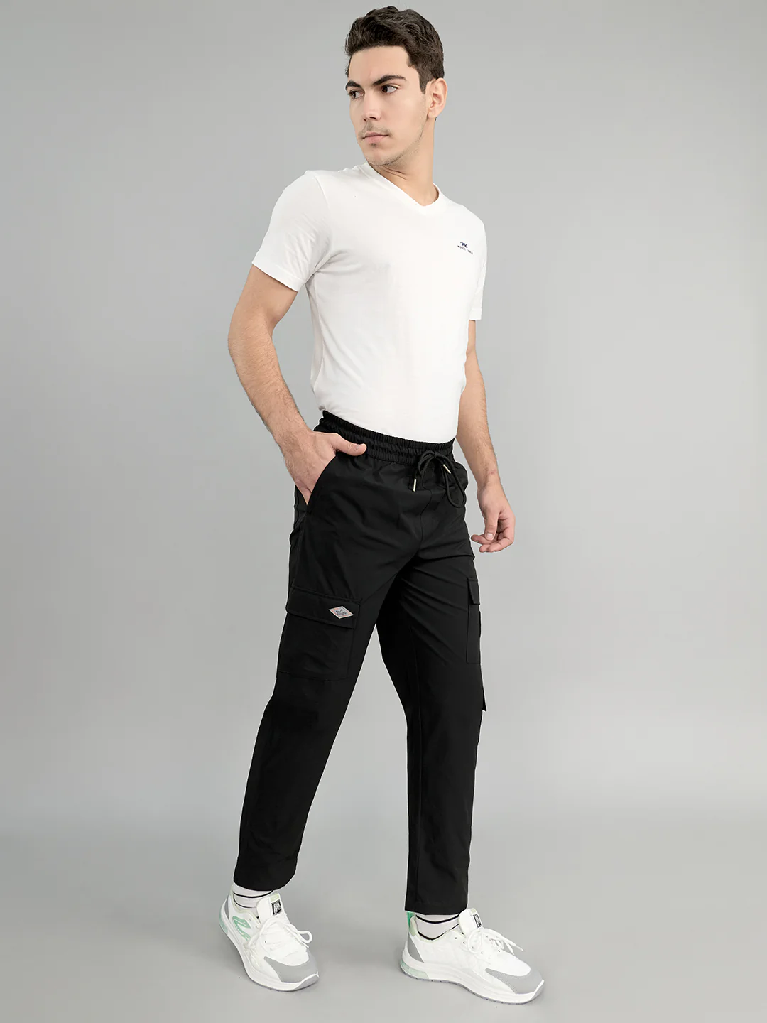 Men Black Solid Regular Fit Lower - Image 6