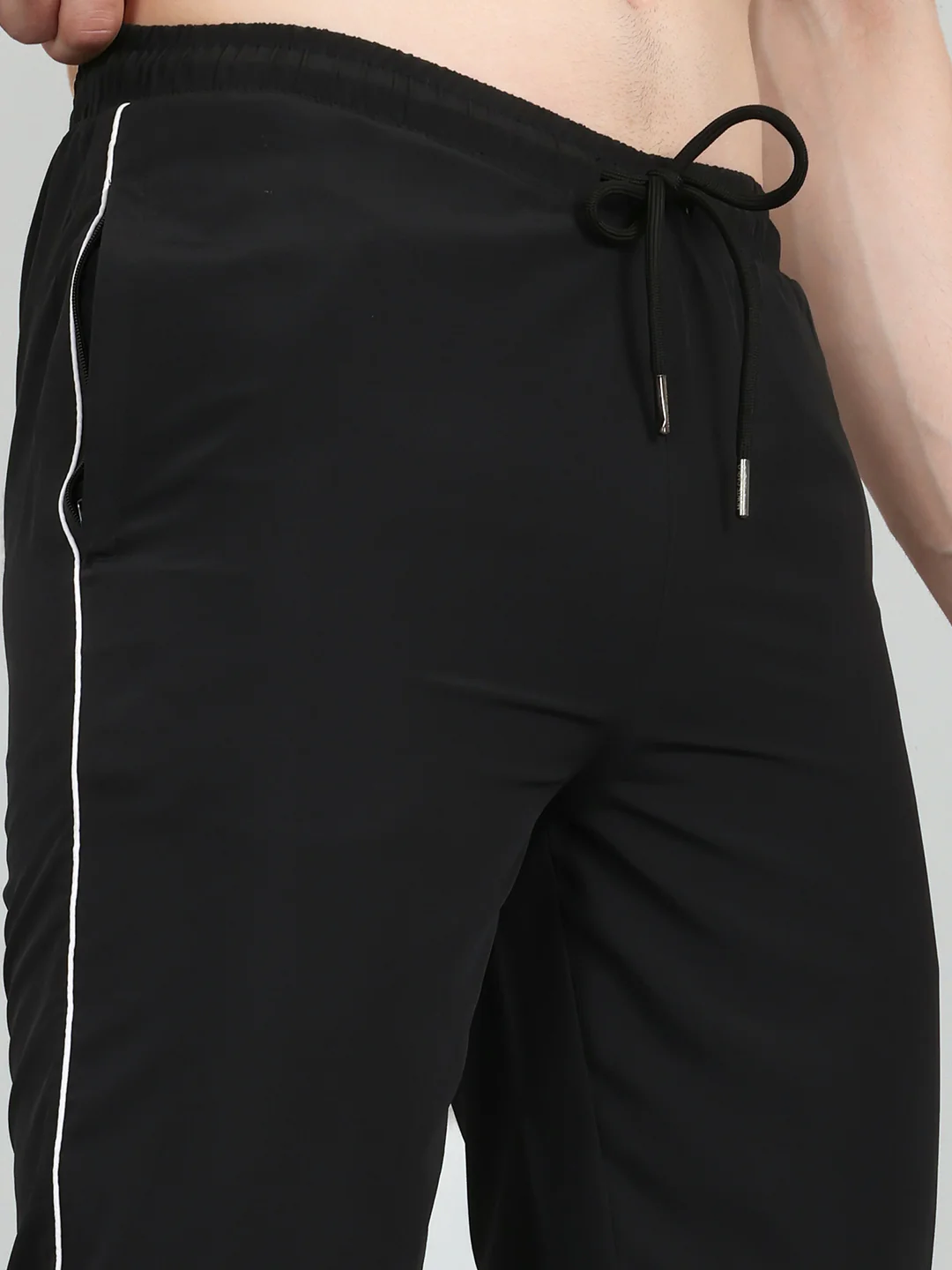 Men Black Solid Regular Fit Lower - Image 5