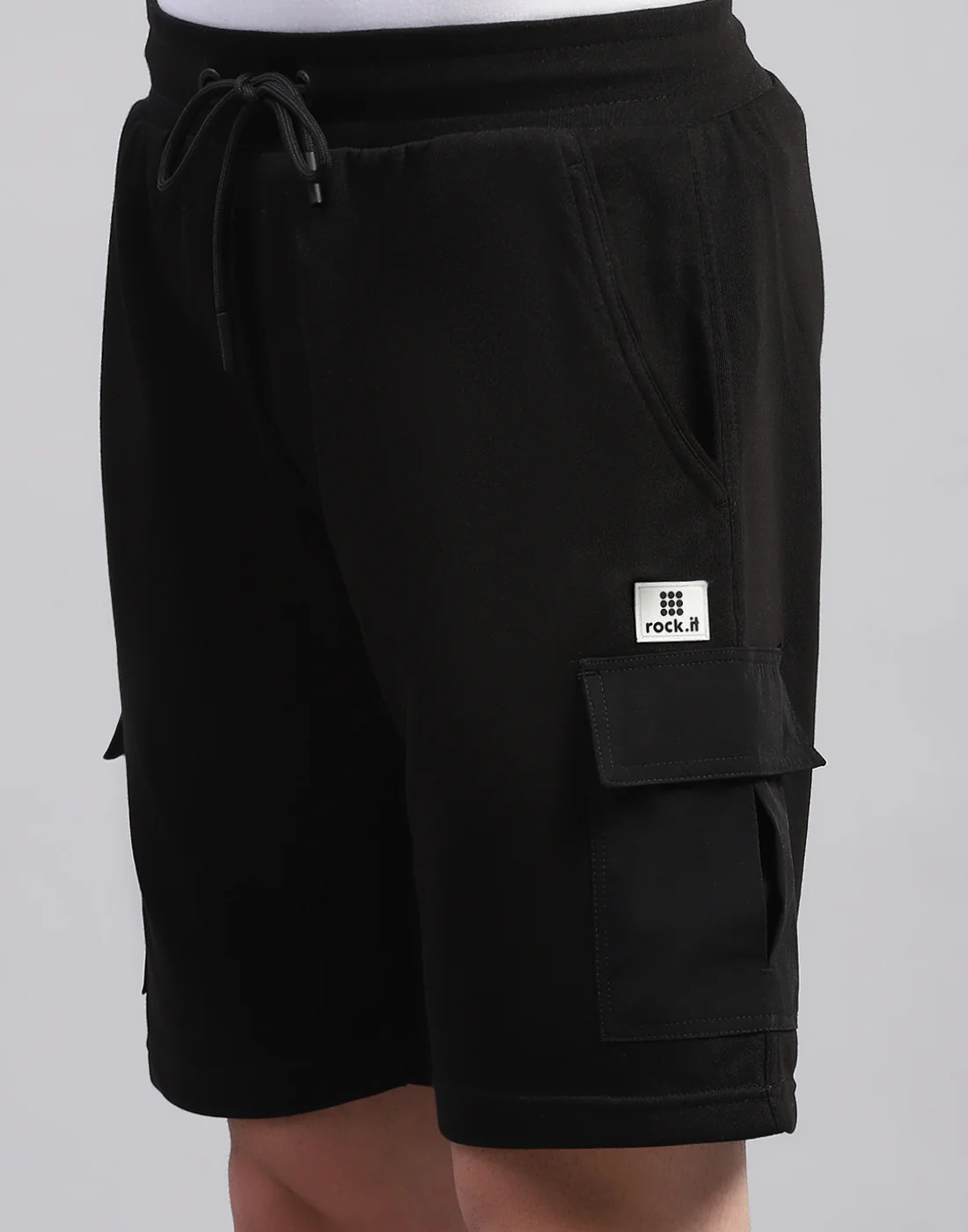 Rock.it Men Black Solid Regular Fit Short