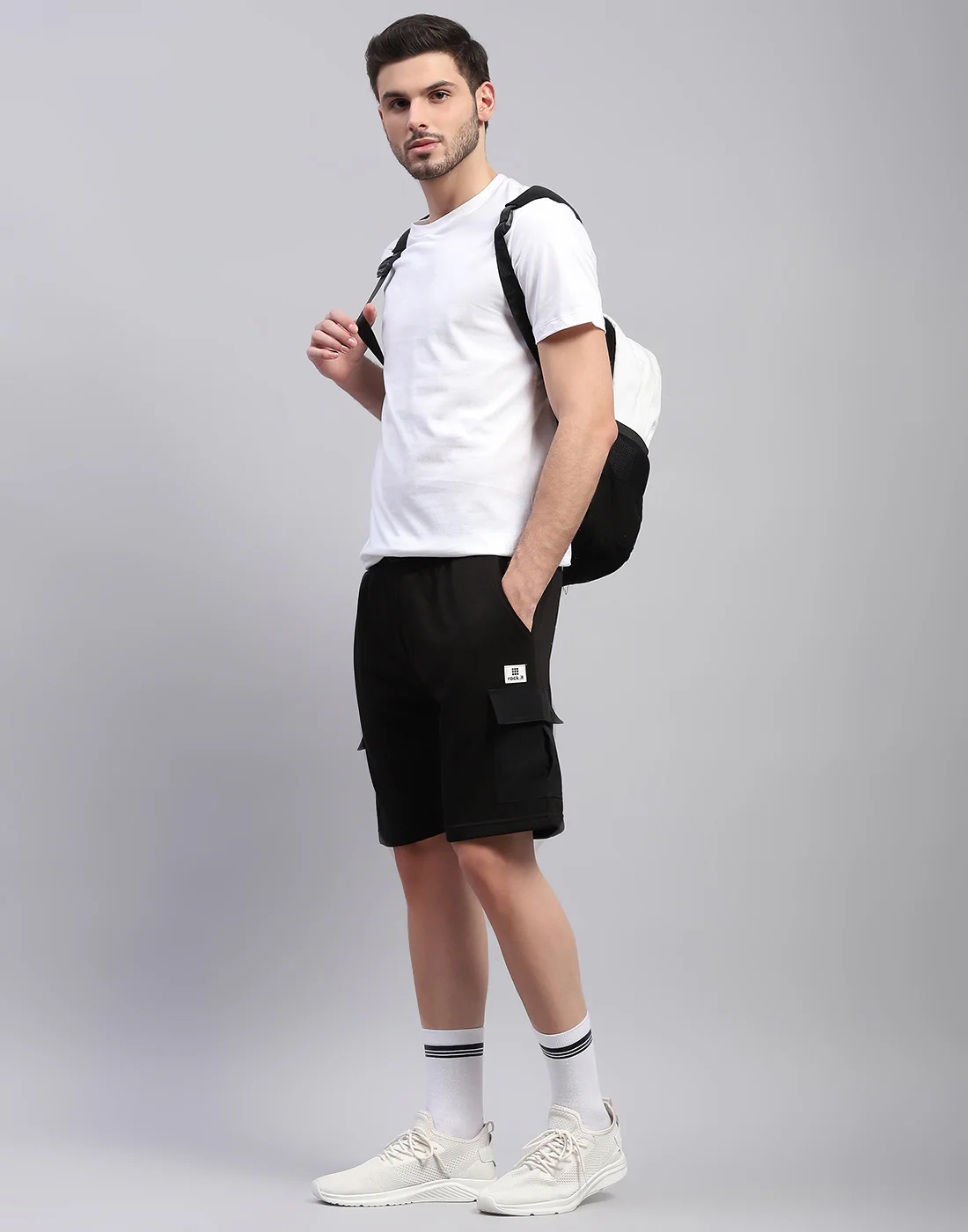 Rock.it Men Black Solid Regular Fit Short - Image 2