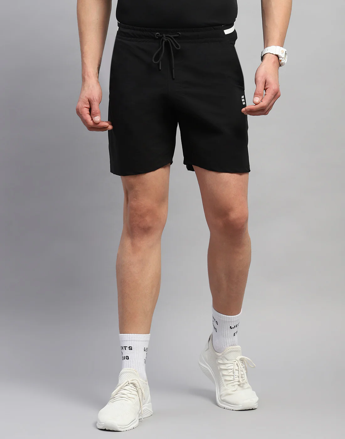 Rock.it Men Black Solid Regular Fit Short - Image 3