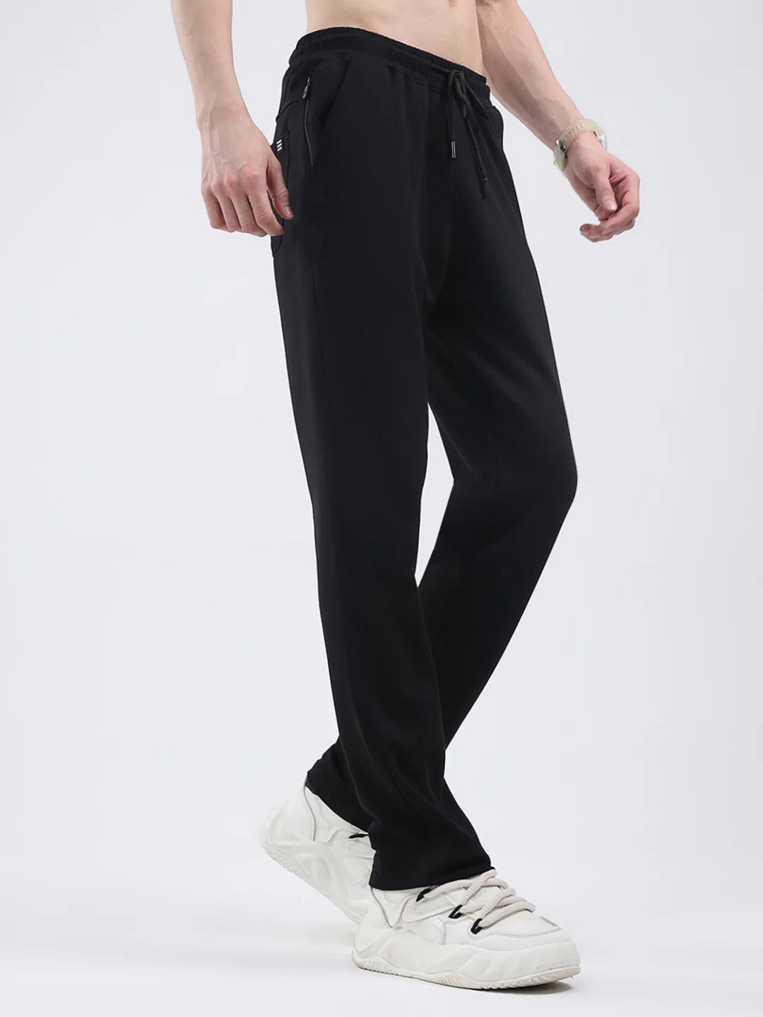 Rock.it Men Black Solid Regular Fit Winter Lower - Image 4
