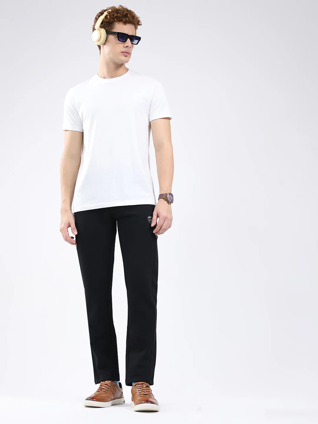 Men Black Solid Regular Fit Winter Lower - Image 2