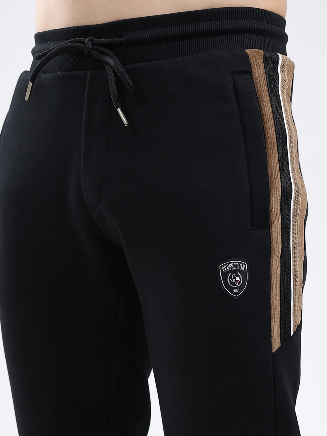 Men Black Solid Regular Fit Winter Lower - Image 6