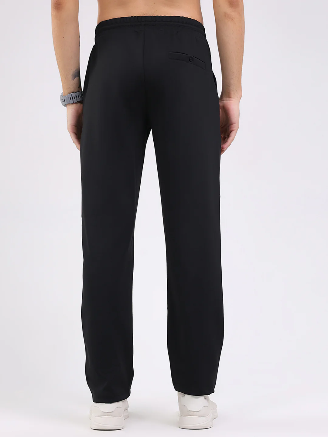 Men Black Solid Regular Fit Winter Lower - Image 5