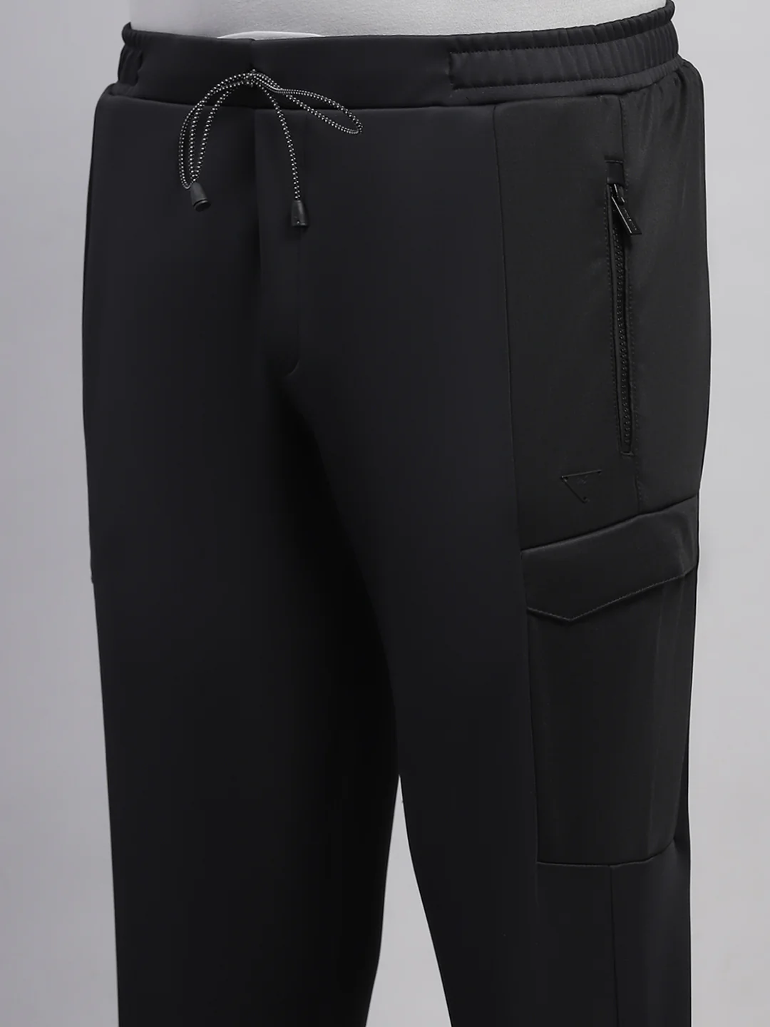 Men Black Solid Regular Fit Winter Lower - Image 6