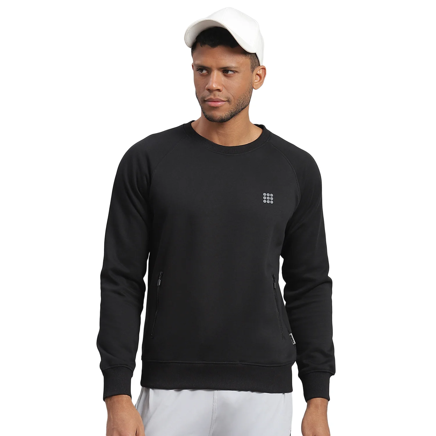 Rock.it Men Black Solid Round Neck Full Sleeve Sweatshirt - Image 5