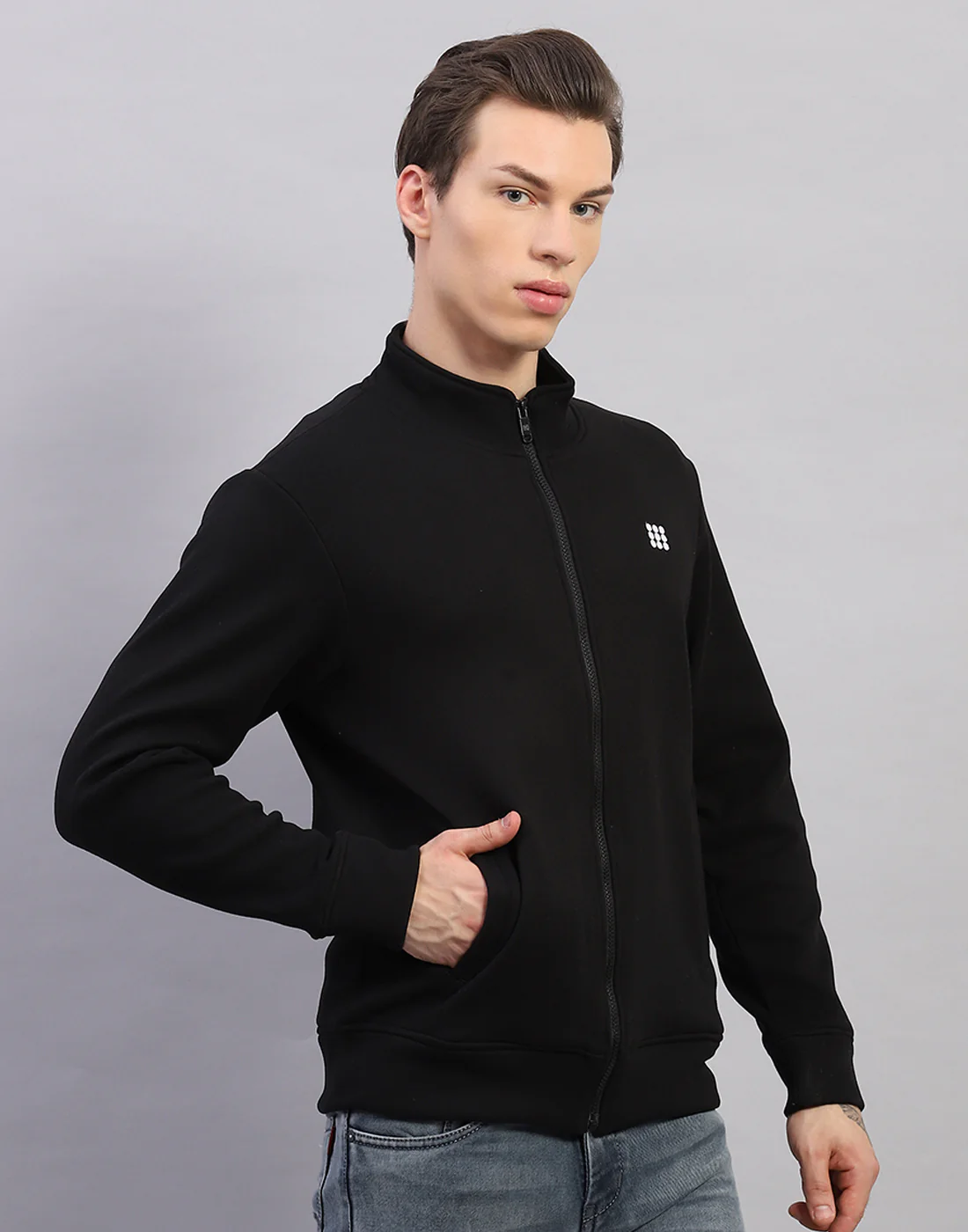 Rock.it Men Black Solid Round Neck Full Sleeve Sweatshirt - Image 4
