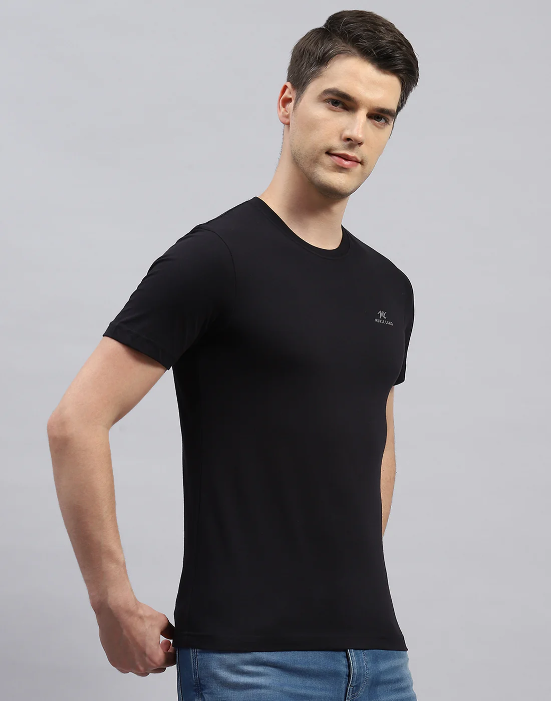 Men Black Solid Round Neck Half Sleeve T-Shirt (Pack of 3) - Image 5