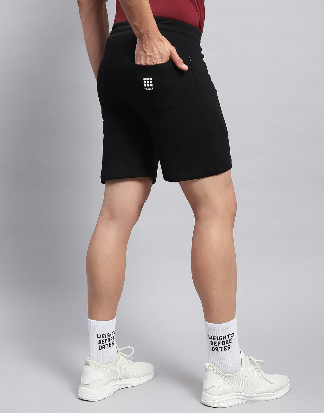 Rock.it Men Black Solid Smart Fit Short - Image 6