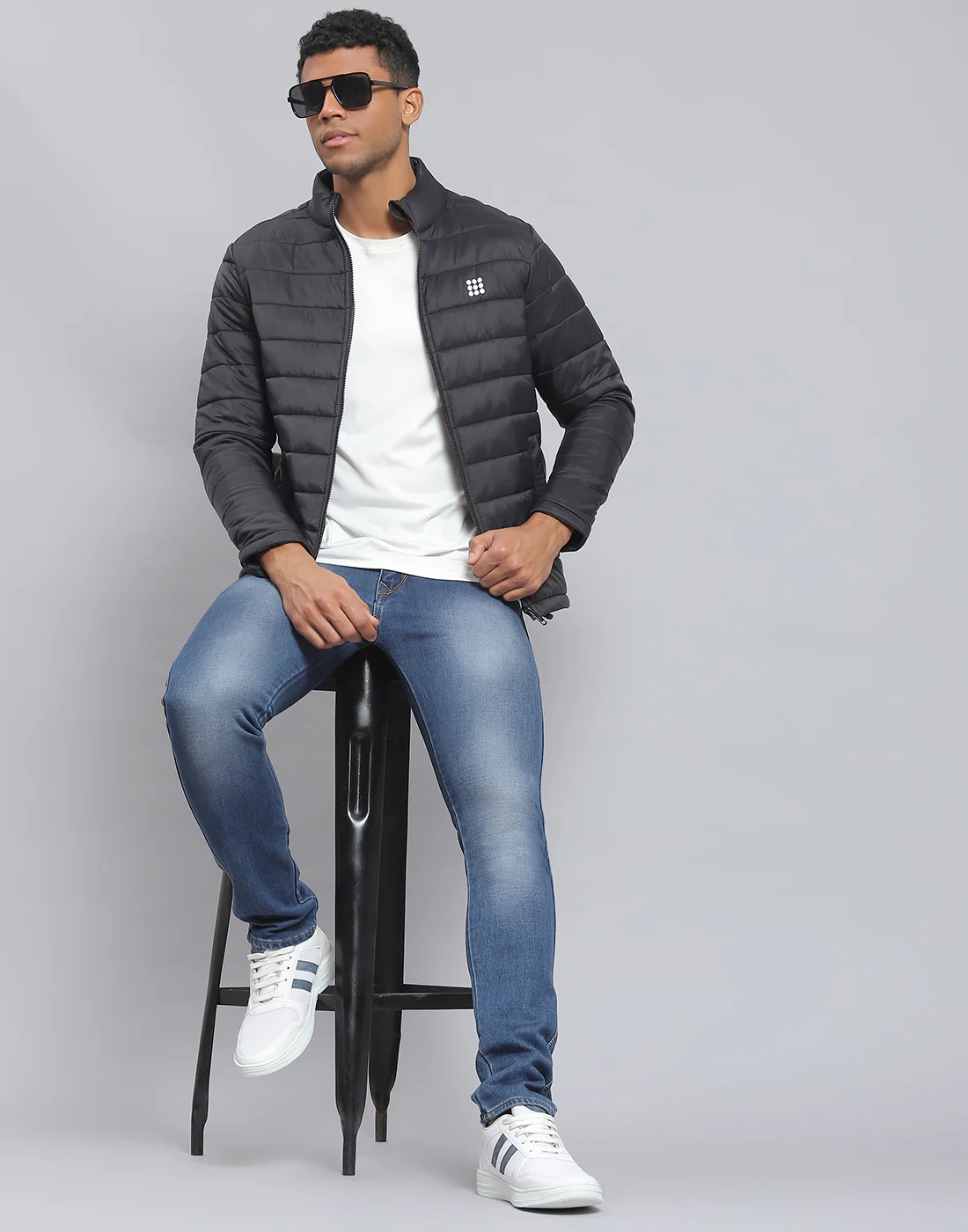 Rock.it Men Black Solid Stand Collar Full Sleeve Jacket - Image 2
