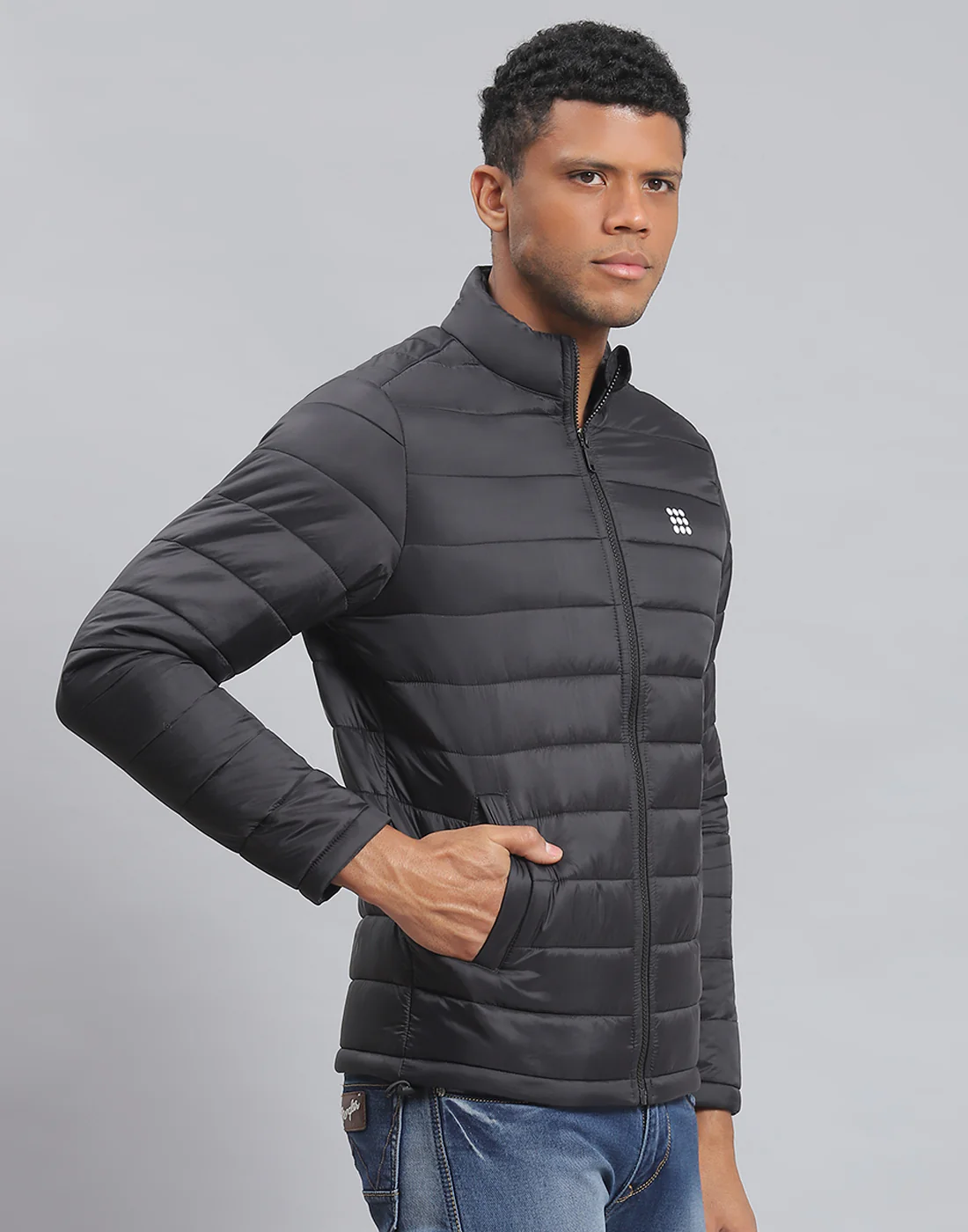 Rock.it Men Black Solid Stand Collar Full Sleeve Jacket - Image 4