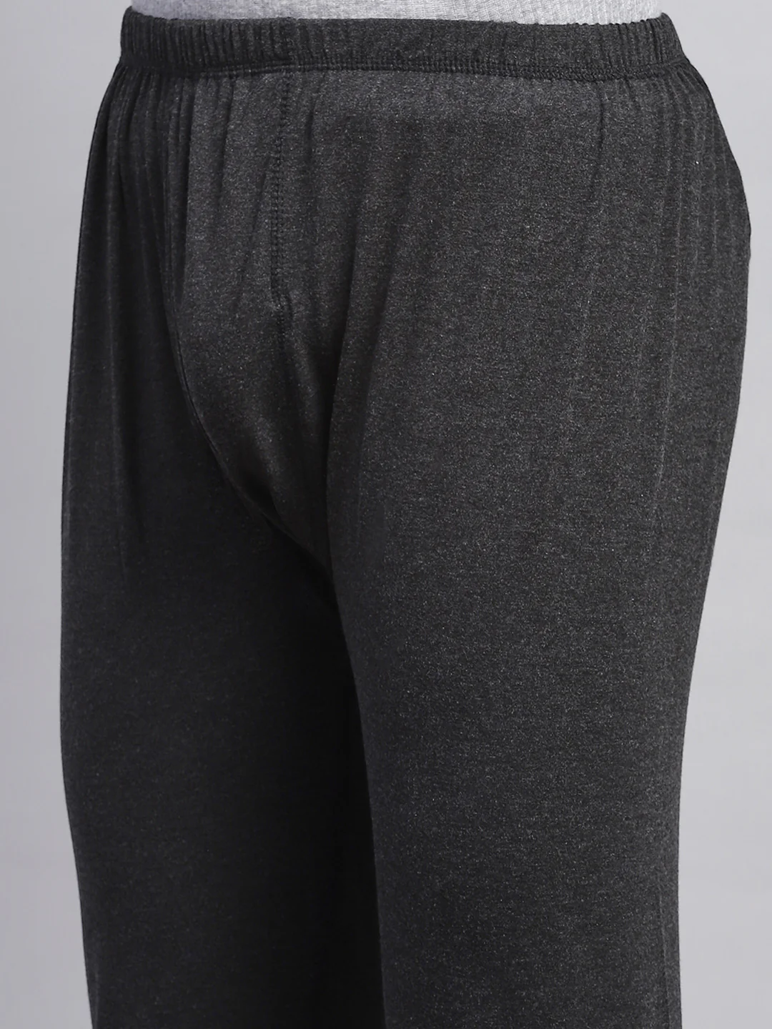 Men Black Solid Thermal Lower - Image 6