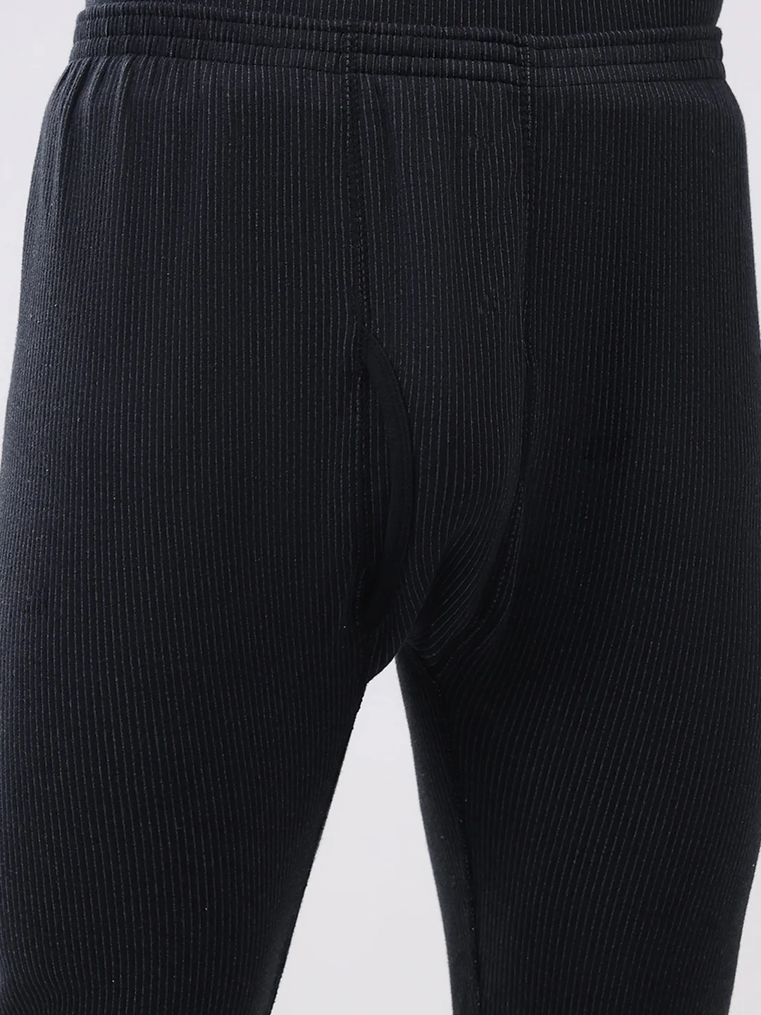 Men Black Solid Thermal Lower - Image 6
