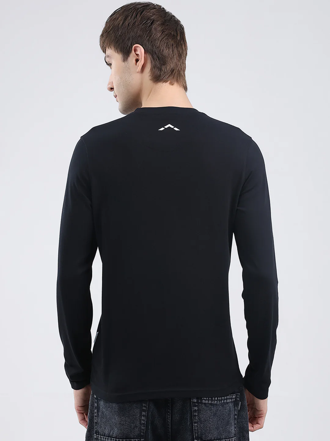 Rock.it Men Black Solid Round Neck Full Sleeve Winter T-Shirt - Image 5