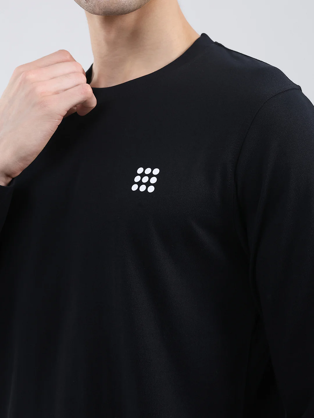 Rock.it Men Black Solid Round Neck Full Sleeve Winter T-Shirt - Image 7