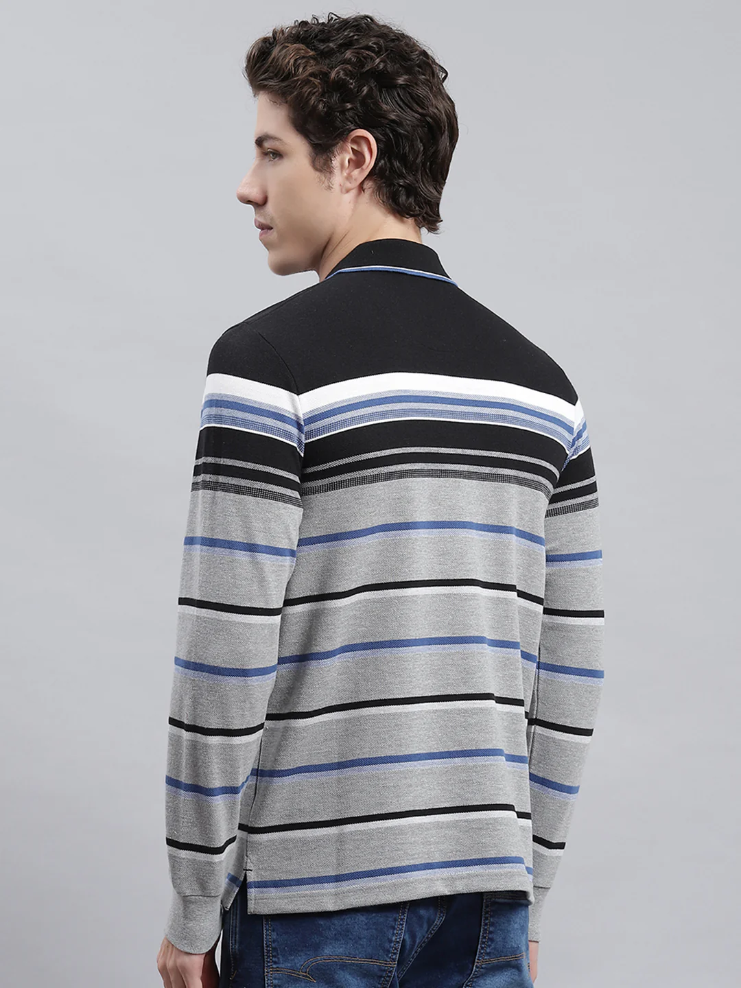 Men Black Stripe T-Shirt - Image 5