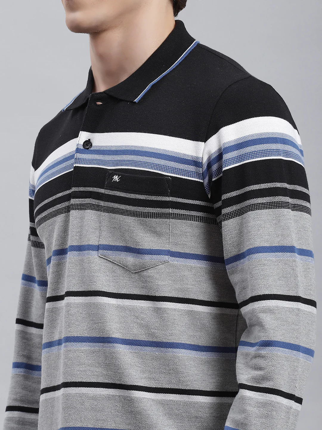 Men Black Stripe T-Shirt - Image 6